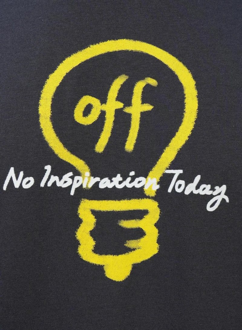 GIORDANO  Men's Slim Fit Cotton Jersey Message Print Tee for Men | Best Price UAE